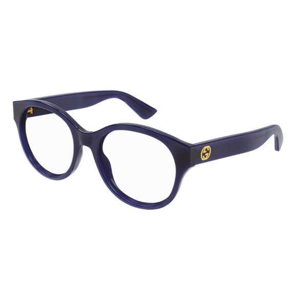 NEW GUCCI EYEGLASSES GUCCI GG1580O 003 OPAL VIOLET BLUE EYEWEAR - Picture 1 of 4